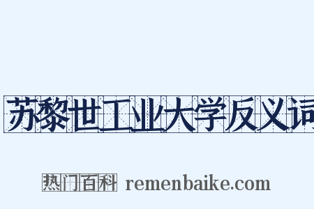 苏黎世工业大学反义词是什么意思的图片